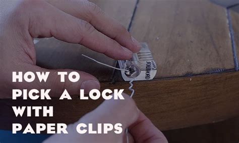 How to pick a lock with a paperclip wikihow. How to Pick a Lock With a Paper Clip - Lifestyle Blog for the City of Doral | DORAL 360