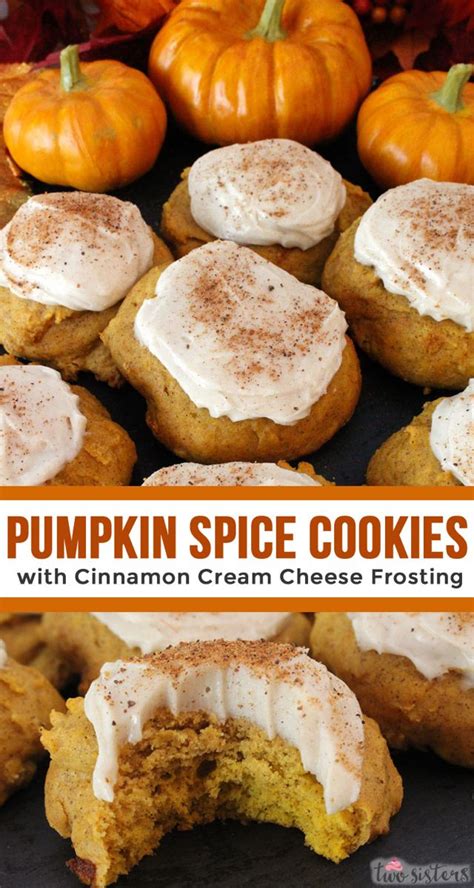 These classic cream cheese cutout cookies are foolproof: Pumpkin Spice Cookies with Cinnamon Cream Cheese Frosting ...