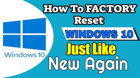 How To Factory Reset Windows 10 Back To Factory Settings In 2021