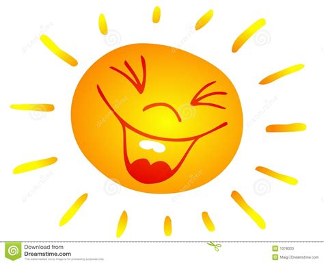 Sol Sonriente Ilustración Del Vector Ilustración De Calor 1078333