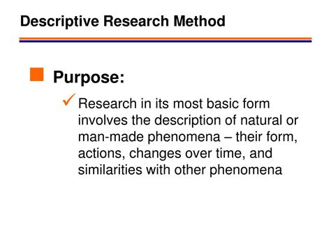 Psychologists use descriptive, experimental, and correlational methods to conduct research. PPT - Descriptive and Causal-Comparative Research Designs PowerPoint Presentation - ID:6098482