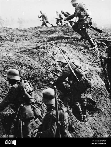 German Trench Attack Wwi Stock Photo Royalty Free Image 66061752 Alamy