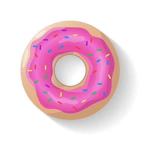 Donut Isolated Background Cute Pink Donut Colorful And Glossy Donut