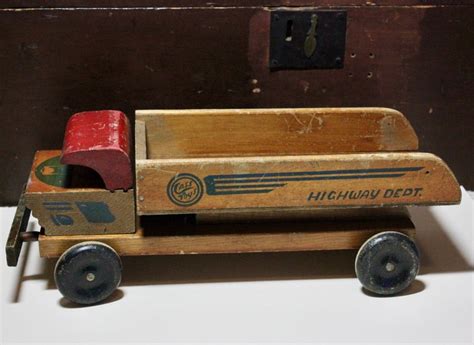 Vintage Cass Toys Highway Dept Dump Truck Vintage Wooden Toy Etsy