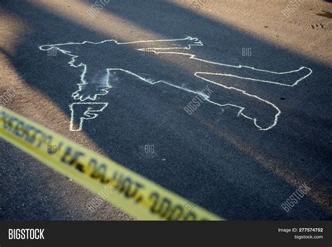 Crime Scene Chalk Image And Photo Free Trial Bigstock