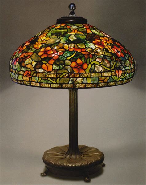 Tiffany Studios Nasturtium1b Tiffany Lamp Shade Stained Glass Lamps