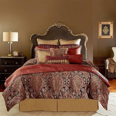 Queen, croscill, waterford, rose tree, and more. Croscill Roena Burgundy 4-Piece Comforter Set | Comforter ...