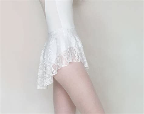 Lace Ballet Skirt Sab Skirt Stretch Lace Classic White Etsy