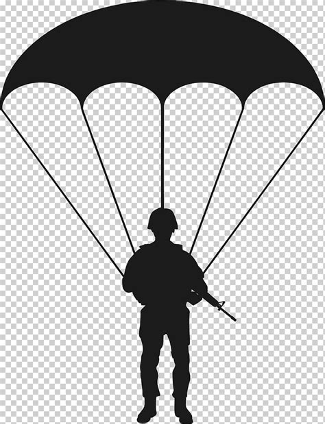 Free Download Soldier In Parachute Illustration Silhouette Soldier