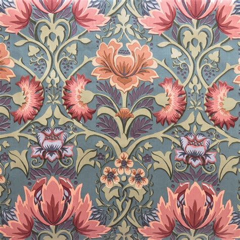 Vintage Unused Floral Fabric By Crowson 55 By 100 Vintage Craft