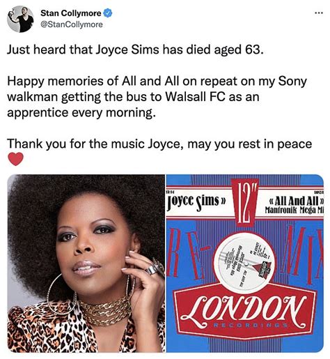 Come Into My Life Singer Joyce Sims Has Died Aged 63 Review Guruu