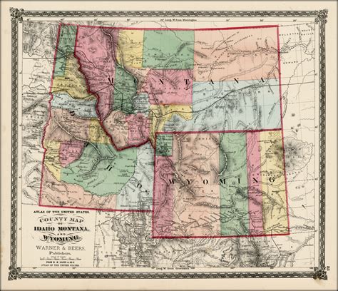 County Map Of Montana Idaho And Wyoming Barry Lawrence