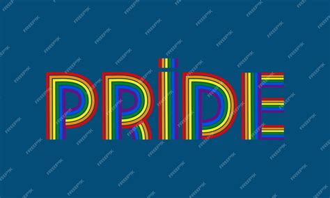 Premium Vector Lgbt Pride Rainbow Banner Pride Text With Lgbt Flag
