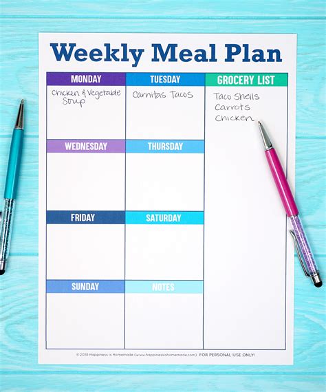 2023 Meal Planner Printable Template Calendar