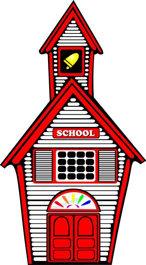 Onlinelabels Clip Art White Schoolhouse