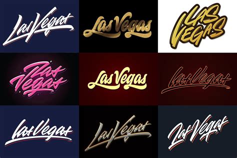 Las Vegas Vector Lettering Pre Designed Photoshop Graphics Creative