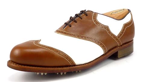 Footjoy Mens Golf Shoes Size 7 Classics Spectator Wingtip Whitebrown
