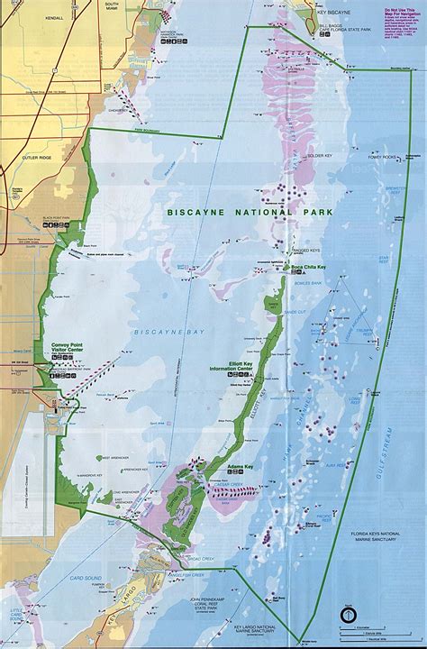 Biscayne National Park Map Verjaardag Vrouw 2020