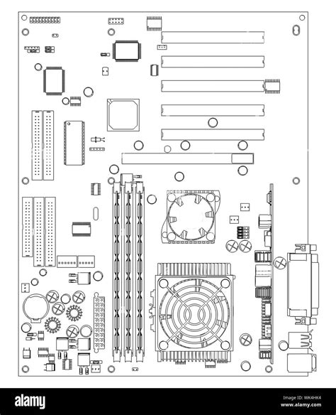 Motherboard Blueprint High Resolution Stock Photography And Images Alamy