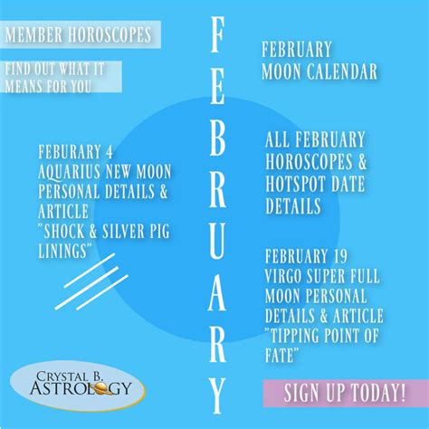 FEBRUARY HOROSCOPES Crystal B Astrology
