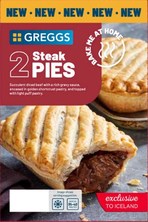 Iceland Launches New Exclusive Greggs Pies For Just £3 Uk