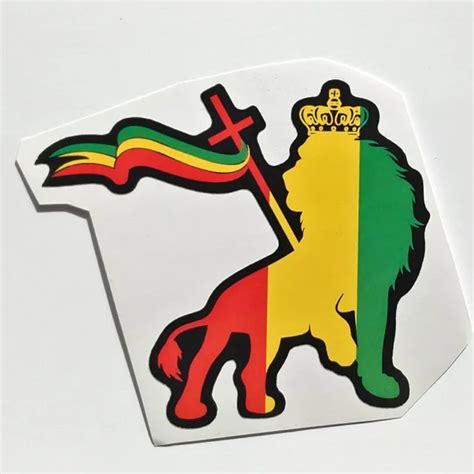 Lion Of Judah Sticker Decal Vinyl Rasta Rastafari Jamaica Reggae