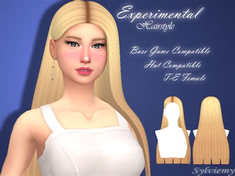 Sims 4 — Experimental Hairstyle By Sylviemy — New Mesh Maxis Match 18