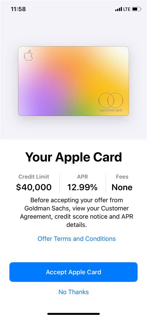 Goldman sachs will need your credit history with apple card to inform any request for credit limit increases on apple card, and this can take six months or more. Apple Card Approval 40k limit at 12.99 APR - myFICO® Forums - 5709263