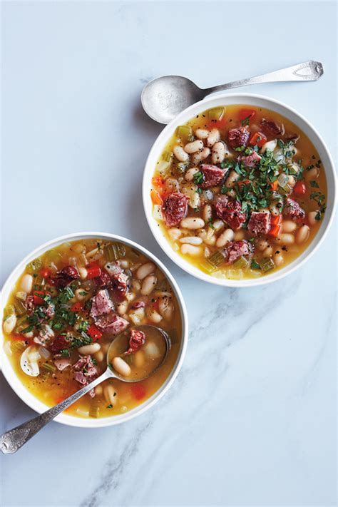 Creamy, starchy, and filling, this hearty, rustic soup is the epitome of comfort. Slow-Cooker White Bean and Ham Hock Soup Recipe | Williams ...