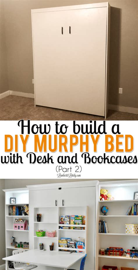 This Diy Murphy Bed With Desk And Bookcase Combo Is All Made From
