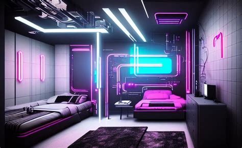 This Is A Cyberpunk Bedroom Generated By Ai Cyberpunk Cyber Punk
