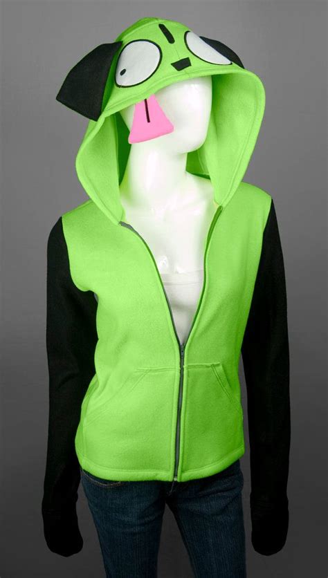 Gir Hoodie ⌡ This Is A Soft Lime And Black Fleece Hoodie Thats Been Modeled After The Character