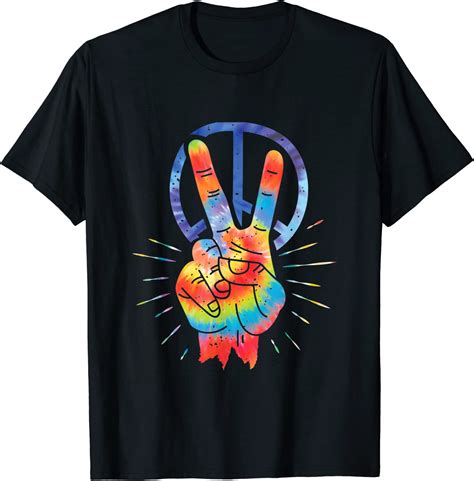 Peace Hand Peace Sign Tie Dye Tee Shirt