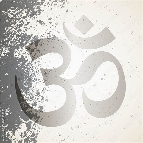 Om Aum Symbol Of Hinduism Flat Icon For Apps And Websites Stock