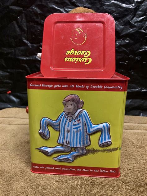 mavin vintage schylling classic curious george musical jack in the box pre 1995 works
