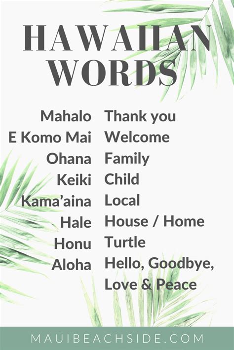 Hawaiian Word For Home Letter Words Unleashed Exploring The Beauty
