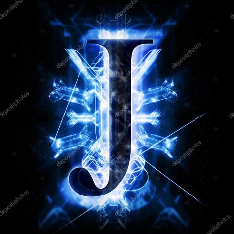 letra abstracta azul j — foto de stock © ornithopter 77580280
