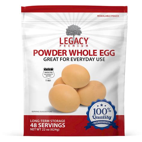 Legacy Premium Bulk Freeze Dried Whole Egg Powder