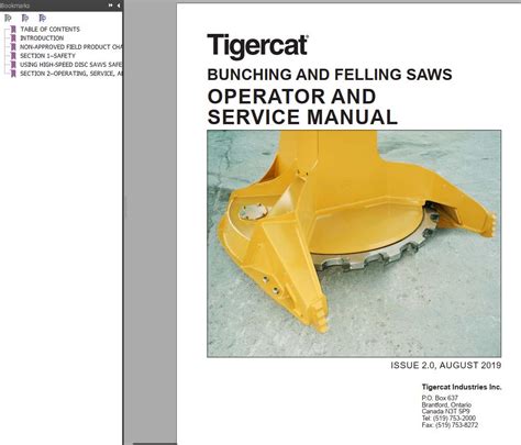 Tigercat Saw Head Operator And Service Manual Auto Repair Manual