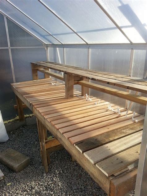 This diy mini box greenhouse is made from old storm windows. My diy greenhouse shelf made from pallets and bunky boards ...