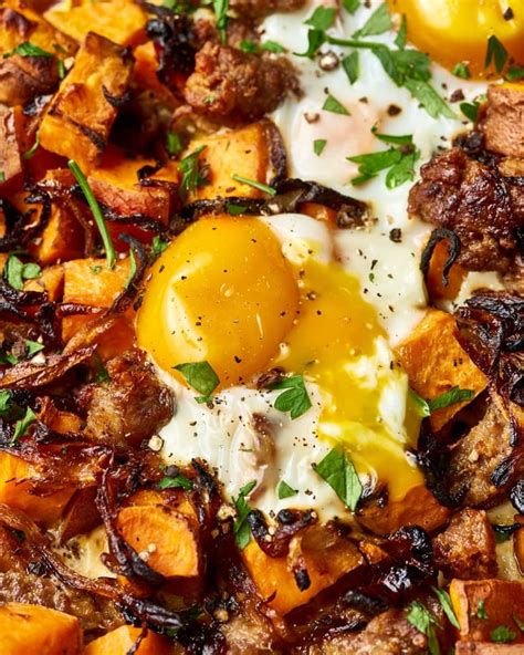 Sweet Potato Hash With Sausage And Eggs Kitchn