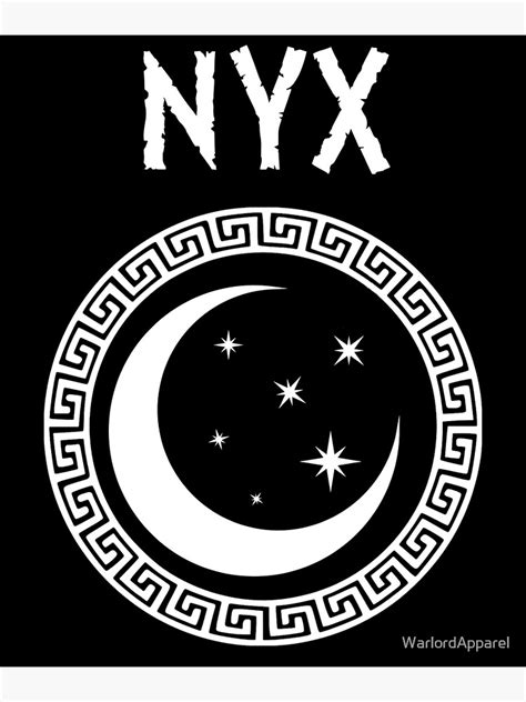 Nyx Greek Goddess Of Night Symbol Art Print By Warlordapparel