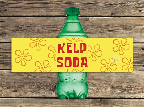 Kelp Soda Under The Sea Drink Bottle Labels Printable Instant Download