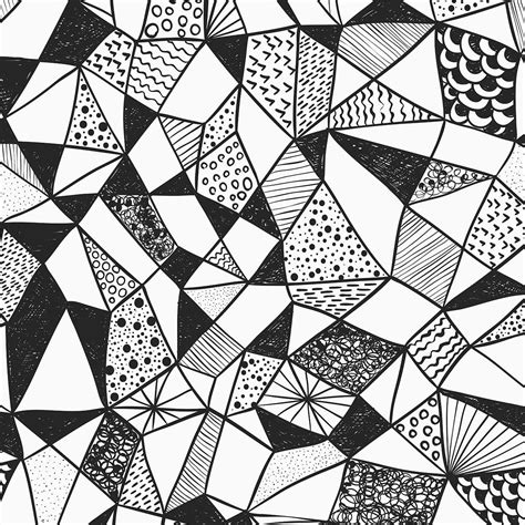 Geometric Shapes Wallpaper for Walls, Contemporary Black & White Mural ...