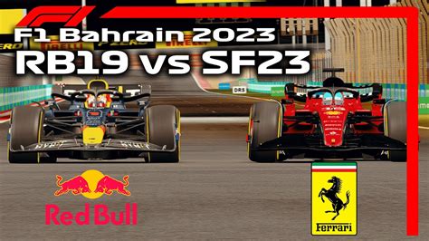 F1 2023 Verstappen RB19 Vs Leclerc SF 23 At Bahrain Assetto Corsa