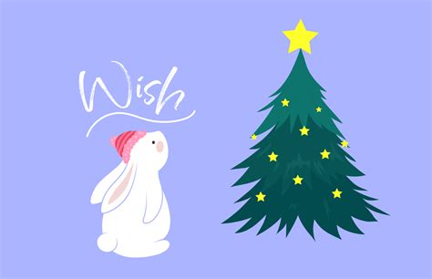 Merry Christmas Rabbit Illustration Graphic By Luckypursestudio