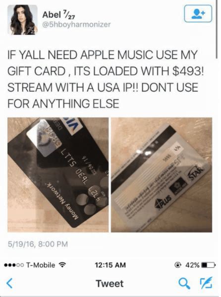 Maybe you would like to learn more about one of these? If Yall Need Apple Music Use My Gift Card Its Loaded With$493! - dailyhumor.co.uk