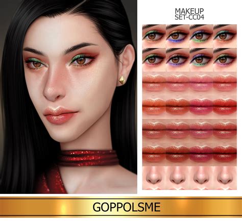 Princess V🎤🤍 Makeup Set Gold Makeup Sims 4 Cc Makeup