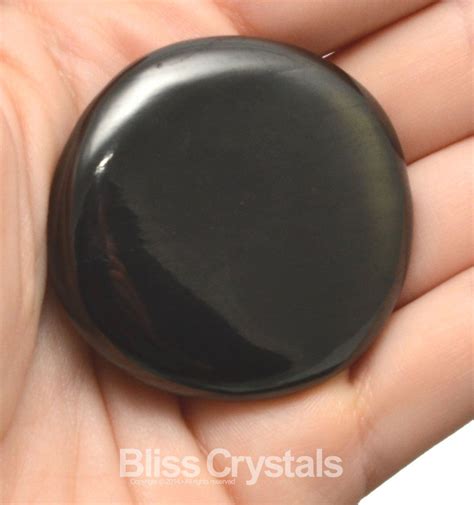 Large JET Black Tumbled Palm Black Stone Crystal Stone | Black stone, Stones and crystals, Stone