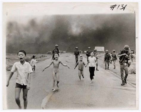 Children Fleeing South Vietnamese Napalm Strike Near Trang Bang